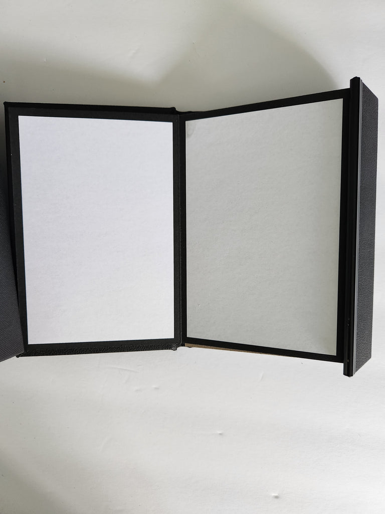 PHOTO ALBUM 4 X 6 LEATHER Adhesive Pages HOLDS 10 photos plus 2 extra sheets inside