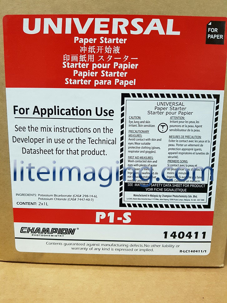 Champion 140411 RA-4 Print Developer Starter (2 bottles x 1L) (P1-S)