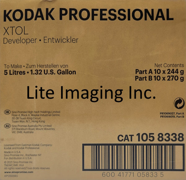 Kodak Professional XTOL Film Developer (To Make 5L) 1058338 / old code 5160320 (Minimum/Multiples of 10pcs)