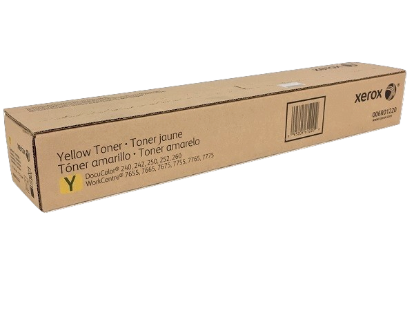 Xerox Yellow Toner 006R01220 / 6R1220 Xerox DocuColor 240/242/250/252/260 WorkCentre 7655/7665/7675/7755/7765/7775