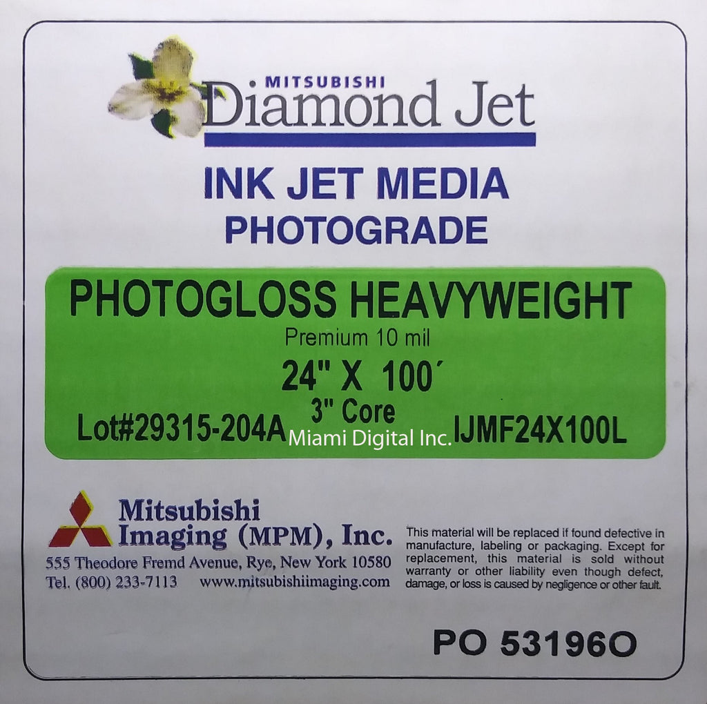 MITSUBISHI 24"x 100' Inkjet PhotoGloss Glossy 255 gsm