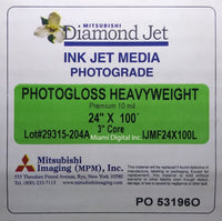 MITSUBISHI 24"x 100' Inkjet PhotoGloss Glossy 255 gsm