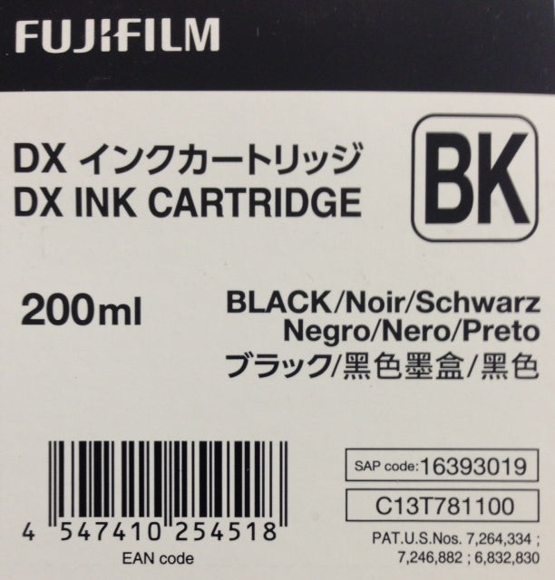 Fuji DX100 - Black Ink Cartridge 200 ML