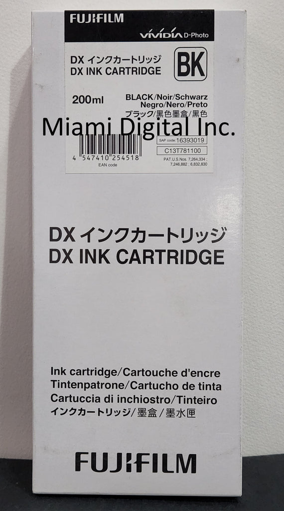 Fuji DX100 - Black Ink Cartridge 200 ML