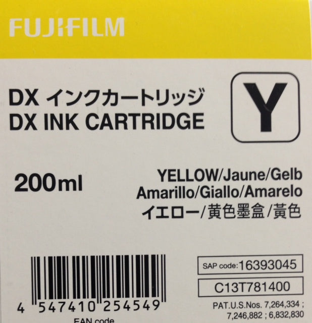 Fuji DX100 - Yellow Ink Cartridge 200 ML