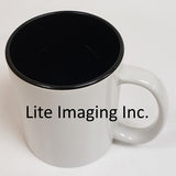 Inner Black Sublimation Ceramic Mugs 11oz Grade AAA 36/Box