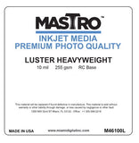 MASTRO 5x7" Photographic Cut Sheet Paper Lustre 100 per box 255 gsm