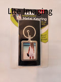 Photo Gift Metal Keychain Insertable 1 3/8