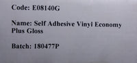 Self Adhesive Vinyl Economy Plus Gloss (25" x 40')