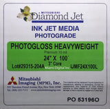MITSUBISHI 24"x 100' Inkjet PhotoGloss Glossy 255 gsm