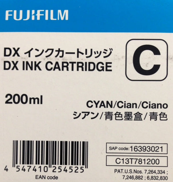 Fuji DX100 - Cyan Ink Cartridge 200 ML *FREE SHIPPING*