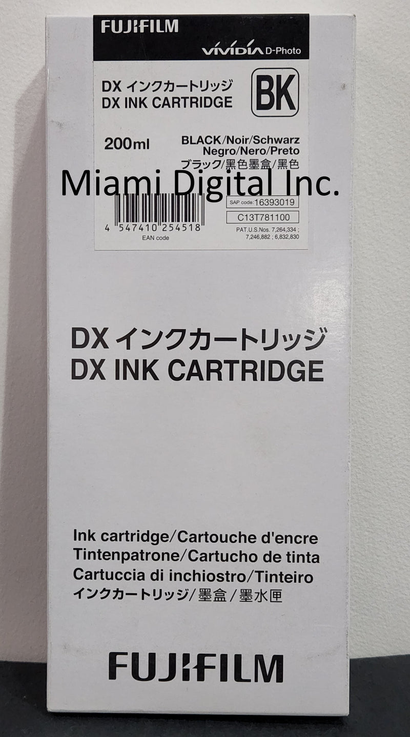 Fuji DX100 - Black Ink Cartridge 200 ML