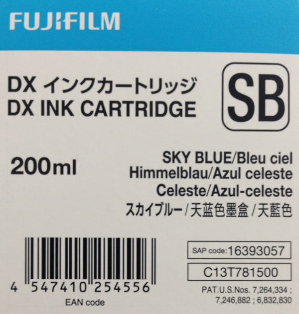Fuji DX100 - Sky Blue Ink Cartridge 200 ML *FREE SHIPPING*