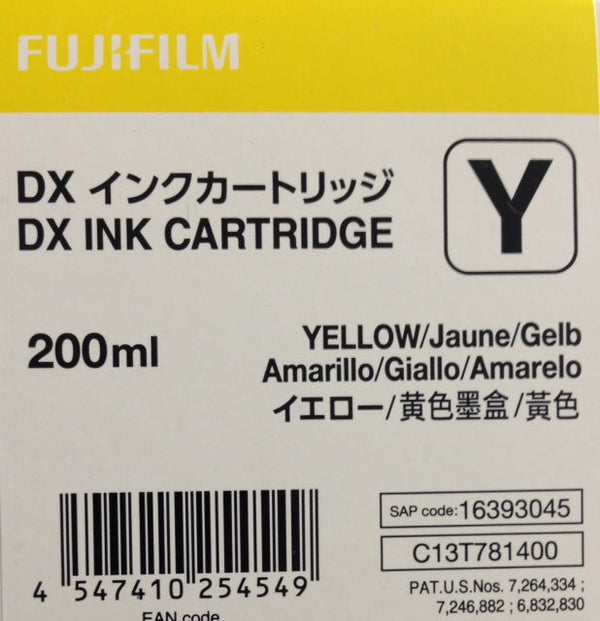 Fuji DX100 - Yellow Ink Cartridge 200 ML *FREE SHIPPING*